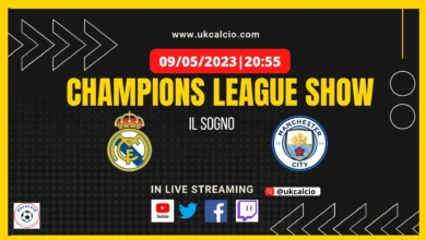 La gara tra Real Madrid e Manchester City sarà oggetto di una puntata speciale in live streaming