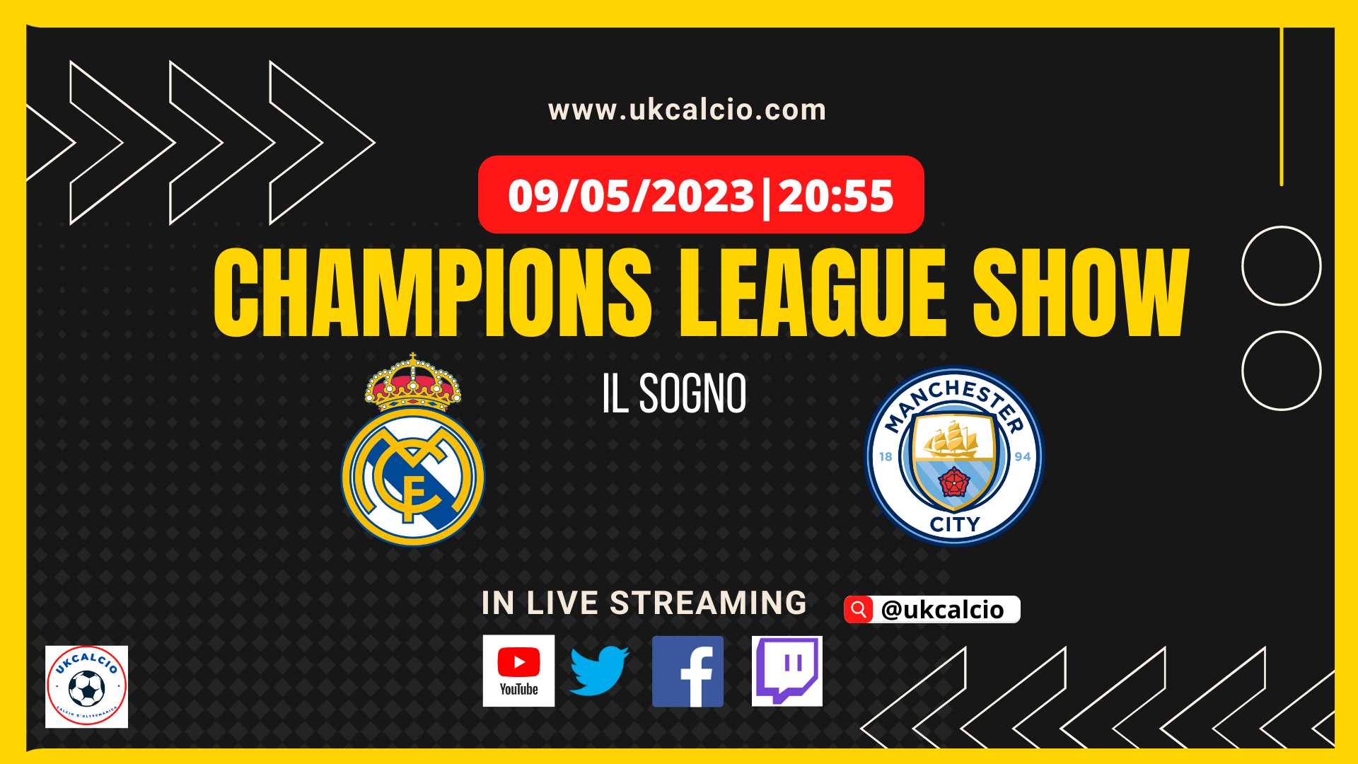 Real Madrid Manchester City diretta live streaming