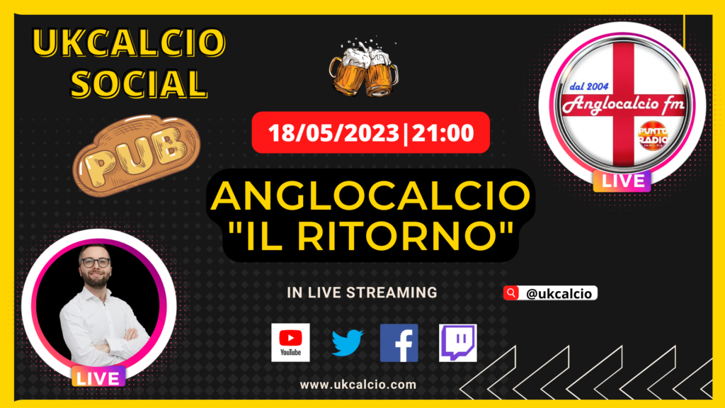 calcio inglese approfondimento mensile in diretta live streaming